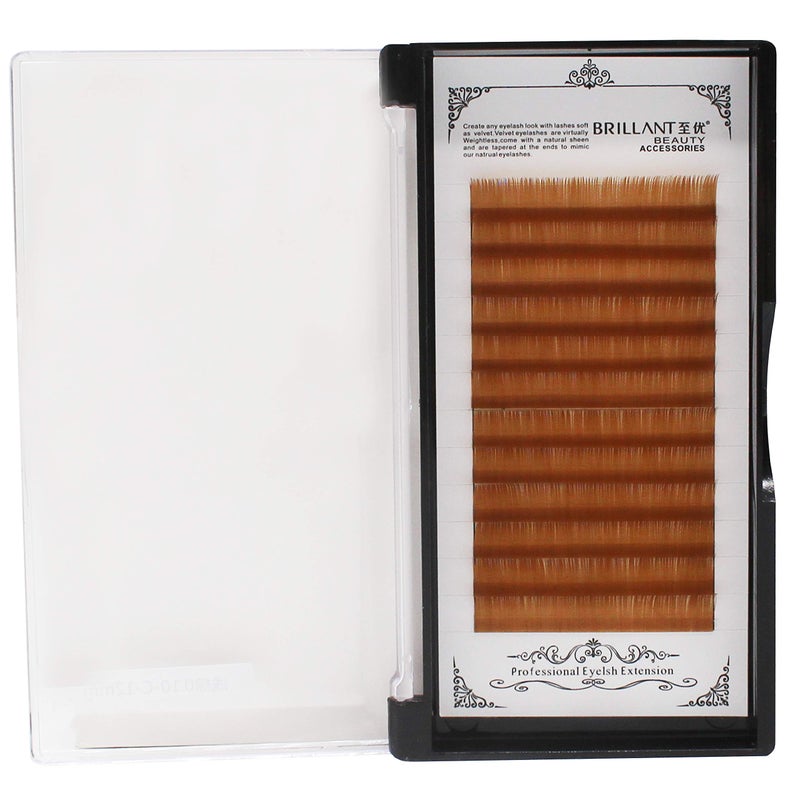 Bodermincer Scala Thickness 0.10mm C Curl Light Brown/Dark Brown/Black-Brown False lashes Individual Eyelash Extension Natural False Eyelashes (9mm, Dark Brown) - Image 5